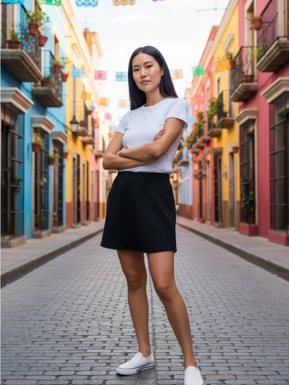 Eddie Bauer Black Active Skort with Drawstring. NWT